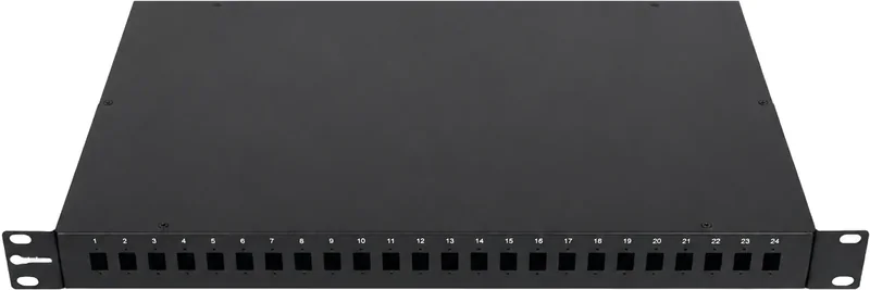 Panneau optique 1 U noir, 24 LC duplex / SC simplex