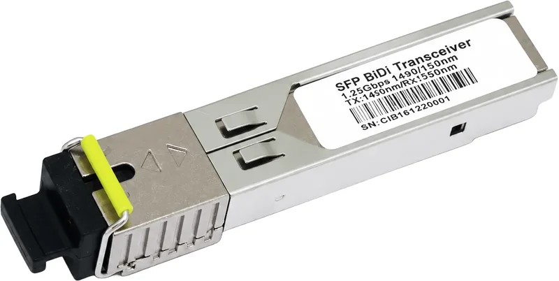 GBIC SC simplex single-mode BiDi 1G at 3 km, 1550 Tx / 1310 Rx