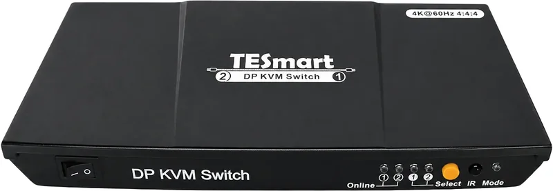 Splitter KVM 1:2 / 2× DisplayPort, compatible 4K 60 Hz (3840×2160)